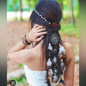 Dreamcatcher boho headband hair piece